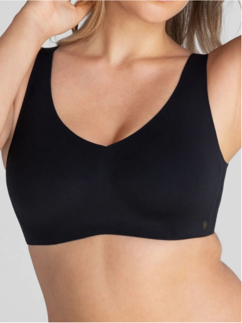 HONEYLOVE Softform Pull-on Black Wireless Bra XL Comfy